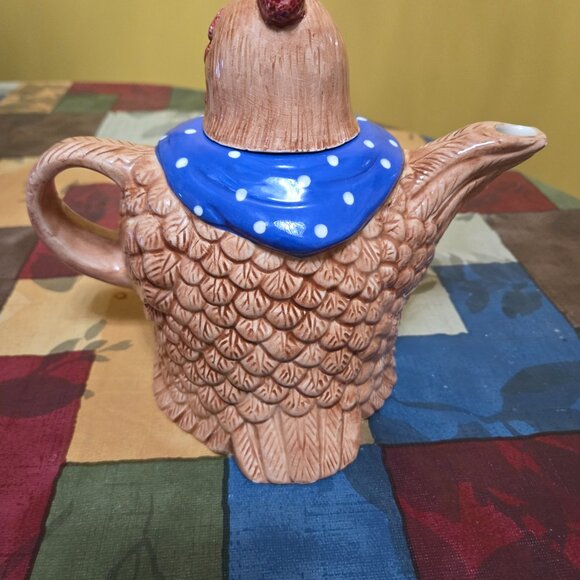ROOSTER TEAPOT 7.50" TALL BY JAY MADE IN CHINA - Picture 3 of 8